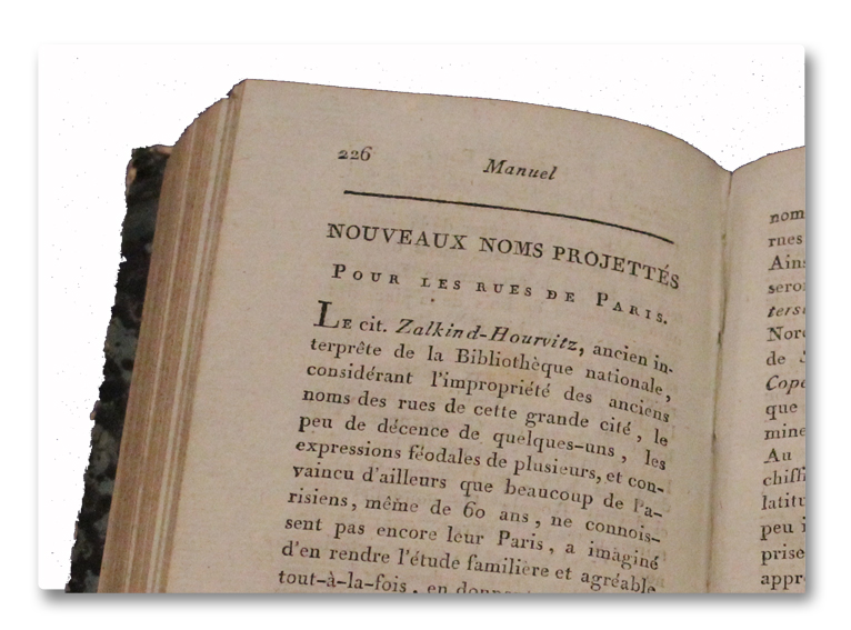 Manuel du voyageur à Paris, contenant la description des spectacles, manufactures, établissements publics, jardins, cabinets curieux. Paris, Favre, An IX, 1800 paris, guide, manuel, voyageur, favre, an ix, 1800, adresses, livre ancien, rues