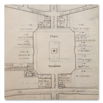 G. DOLOT. Note historique sur la Place Vendôme et sur l’hôtel du gouverneur militaire de Paris (sis au numéro 9 de ladite place). Paris, Maison Quantin, 1887 dolot, place vendome, gouverneur militaire, paris, maison quantin, 1887, edition originale, histoire, topographie, proprietaires