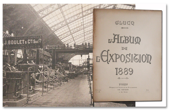 paris, exposition universelle, 1889, glucq, album de l'exposition, gaulon, photo, photogravure, livraisons, livre ancien
