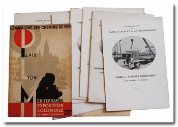 paris, exposition coloniale, 1931, plm, paris lyon mediterranee, trains, miramar, fascicules, maulde et renou, tender