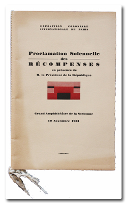 paris, exposition coloniale, 1931, programme, proclamation des recompenses, sorbonne, coquemer, concert, frager, 10 novembre 1931