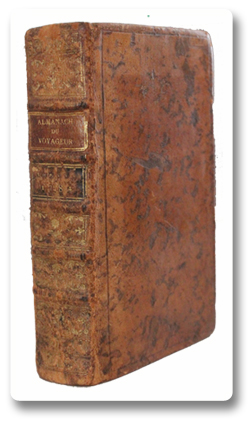 paris, guide, guide ancien, thierry, guide des etrangers, reliure, 18e siecle, almanach, hardouin, 1784