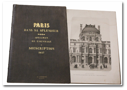 paris, histoire, paris dans sa splendeur, 1857, 1861, souscription, specimen, henri charpentier, lithographies, second empire
