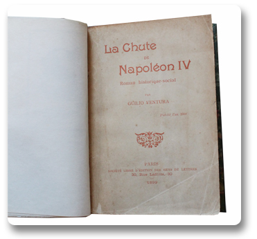 paris, histoire, anticipation, guilio ventura, napoleon IV, an 2000, 1899, roman d'anticipation, edition originale, gens de lettres