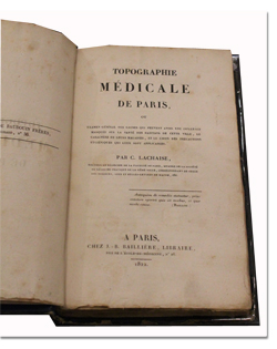 paris, histoire, médecine, topographie médicale, baillere, 1822, edition originale, livre ancien
