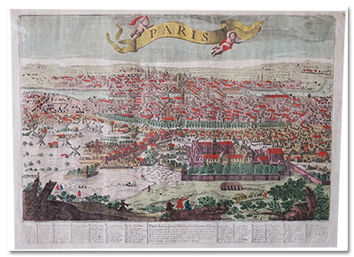 Aveline, Plan de Paris. Paris, Lutetia Parisis, Ville Capitale du Royaume de France et la principale de l’Europe, c. 1690