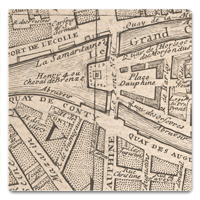 nolin, plan routier, ville, paris, 1751, louis XV, gravure, plan