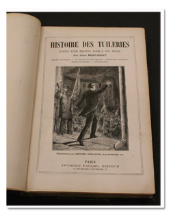 paris, histoire, tuileries, beaujoint, fayard, 1880, livraisons, feuilleton, illustrations, mystères