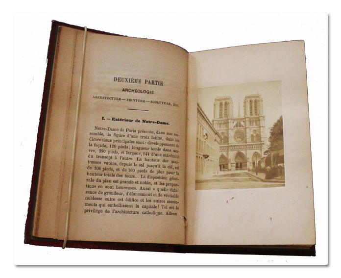 Abbé C. GEISPITZ. Notre-Dame de Paris. Guide complet artistique & religieux. Librairie de Saint-Sulpice, F. Curot, 1878. Rare édition illustrée avec 6 photos paris, livre ancien, notre dame de paris, guide complet, artistique et religieux, librairie de Saint sulpice, curot, 1878, edition illustree, photo