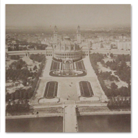paris, panorama, trocadero, tour eiffel, 1890, photographie, photo, albumine, vintage