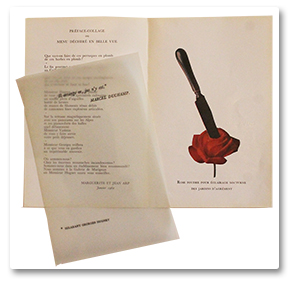 Georges Hugnet. De l’image. Invitation. Paris, Galerie de Marignan, 19 rue de Marignan, 20 mars-7 avril 1962