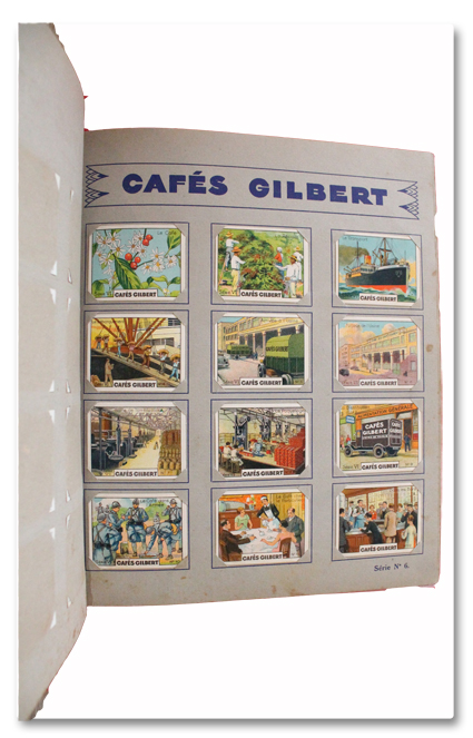 album, cafes gilbert, poitiers, paris, naudeau, 1930, vignettes, cafe, rue championnet, usines